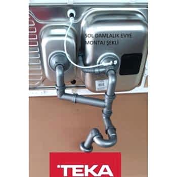 Teka  1.5 Göz ÇelikEviye  Kumandalı Eviye Sifon Takımı