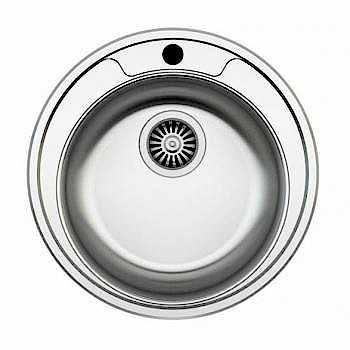 Bloom  Kromevye  Blx-01 Yuvarlak Çelik Evye Dekorlu Tezgaha Sıfır Dokulu (0.80 mm)