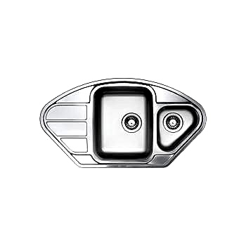 Ukinox  Lotus Modeli 1,5  Gözlü Köşe Paslanmaz Çelik Eviye  LT 915.510